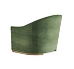 F1284 Emerald (6/C). Std 20x12 Pillow: F1284 Emerald (6/C). Optional  Upholstered Buttons. Wood Species: Quartersawn Oak. 9060 Sand. Distress: None. Sheen: Low.