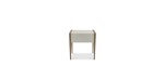 Case: Maple. Legs: Quartersawn Oak. Case: Benjamin Moore Simply White OC-117. Distress: None. Sheen: Low. Legs: 9065 Cerused Sand, No Wire Brush. Sheen: Low.