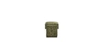 Side View. F5258-Green (31/I). Bias Welt. Std Upholstered Buttons. Wood Species: Quartersawn Oak. 8050 Hatteras, No Wire Brush. Sheen: Low.