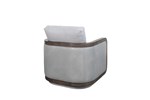 Shown in F1367-Grey fabric and L2224-Steele leather; Maple wood species, 5185 Greige finish.
