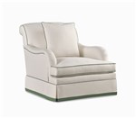 Lilac Swivel Chair with Tailored Skirt