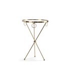 Acacia Drink Table (Glass Top)