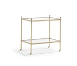 Acacia Side Table (Glass Top)