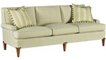F7367-Sage, Std. 20" Throw Pillows: F7366-Pear, Specialty Trim: 92FR-Green. Finish: GC01X Cashew on Maple, Min. Chain Distress
