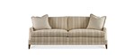 F4416 Sand (10/D). Std Throw Pillows: F1527 Dune, with 650FR Taupe Fringe. GC010 Cashew. Distress: Min/Chain. Sheen: Med.