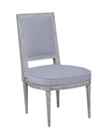 Shown in fabric F1284-Dove on inback and seat and with fabric F2241-Mist on outback with finish 5821 Linen Wash.
