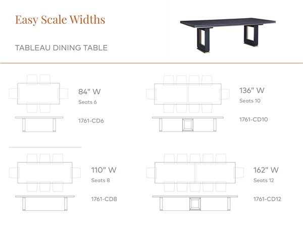 Tableau Dining Table - 1761-20 - Style - Chaddock Furniture Workroom